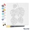 Figured'Art Mini Paint by Numbers Kit for Adults with Frame Monstera Leaves Small format 8"x8" - Craft Art Painting DIY Canvas Already Stretched on a Wooden Frame